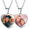 Custom4U Colgante Corazón con 2 Fotos Personalizadas Collar Personalizado Mujer Acero Inoxidable 316L Regalo Día Valentín Pareja