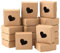 BENECREAT 20 Packungen 8.5x8.5x3.5 cm Kraftpapierboxen mit Herzloch, Geschenkbox Aus Papier für Hochzeit, Geburtstag, Basteln, Abschlussfeier
