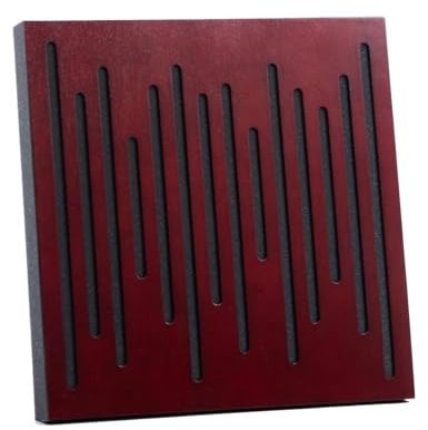 Bluetone Acoustic WaveFuser Wood - Akustikplatten aus Naturholz - Akustikpaneele - akustikschaumstoff 50x50cm (Mahagoni)