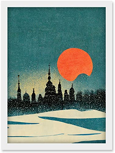 Doppelganger33 LTD Cathedral Saint Sophia Kiev Ukraine Winter Sunset Artwork Framed Wall Art Print A4
