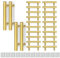 Bwintech 24 Pcs 100MM (64MM Hole Center) Gold Cabinet Pull Handles Kitchen T Bar Handles, Stainless Steel, Ideal for Cabinet, Drawer, Cupboard