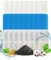 oneisall 8 Packung Ersatzfilter für PWF-001 2L Katzenbrunnen Trinkbrunnen Edelstahl, Wasserbrunnen für Katz, 3 Filtersystem