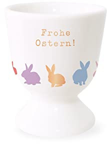 Grafik-Werkstatt 61872 Eierbecher mit 100% Echtgold | Porzellan Becher | Frohe Ostern