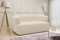 DOMO. collection Sofa Molina, 2-Sitzer, moderne 2er Couch aus Teddy-Stoff mit runden Ecken, Polstersofa, Garnitur 160 x 86 x 71 cm (BxTxH), creme