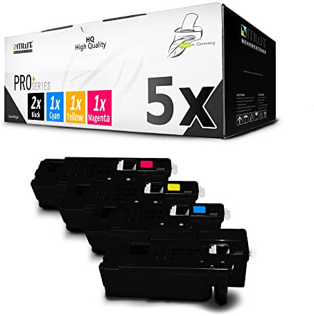 Mehrwegtoner MWT Toner 5X kompatibel für Dell E525w ersetzt Black Cyan Magenta Yellow Druckerpatronen Kartuschen