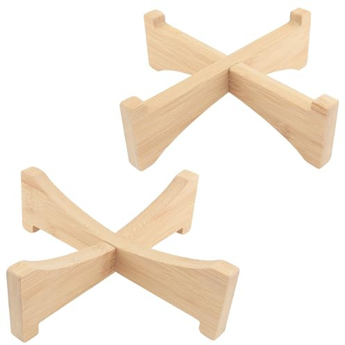 ITROLLE 2 Soportes de Madera para Macetas y Plantas de Interiores de Mediados de Siglo, Moderno Soporte Macetero Alto para Plantas de Casa, Decoración del Hogar, Jardín al Aire Libre