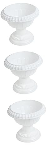 Kisangel 3pcs Rome Style Porch Planter Amphora Garden Pot Outdoor Flower Pot Material Decorative Urn Planter