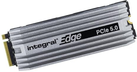 Integral Edge 2TB Gen5 M.2 2280 NVMe SSD mit Kühlkörper - Bis zu 12.000MB/s Lesen & 10.000MB/s Schreiben - Gaming, Video- und Fotobearbeitung, Design 3D-Rendering und mehr - Internes Solid State Drive