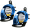 2 Stück Air Hupe 12v 300DB, Auto Signalhorn Extrem Laut, Autohupe Fanfare Druckluft, Schneckenlufthorn für Lkw Motorrad, Horns für Trucks Roller Boot Motorcycle Electric Car Hupe (Blau)