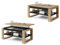 All4All Couchtisch Nico - Kaffeetisch - Wohnzimmertisch - Laptoptisch - Sofatisch - ausziehbar - ausklappbar - 100x60cm - 05 - Gold Craft Eiche + Schwarz