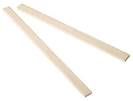 2x Guides de Rouleau à Pâtisserie En Bois, Mesure Des Bandes de Pâte, Règle de Cuisson, Bâtons Boue D'argile de Poterie Portables, Rouleau à Pâtisserie Barres de Pâte à Rouler Outils de Cuisine, 3MM