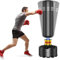 YOLEO Sac de Frappe Boxe sur Pied 175 cm Punching Ball Adulte Autoportant avec 12 Ventouses Sac de Frappe Lourd pour Fitness MMA Taekwondo - Noir