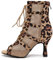 AOQUNFS Stivali da Ballo Latino Americano Donna Tacco Alto Stivaletti da Ballo de Salsa Tango Bachata Pratica And Performance,L446-8.5-Leopardo,EU37