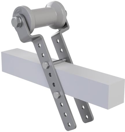 SUPROD Polyurethan Kielrolle mit Halter H höhenverstellbar Bootstrailer Sliphilfe Spulenform verzinkt 125/60 mm