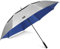 NINEMAX UV Schutz Golf Regenschirm Groß,Automatische öFfnen Golfschirm L,Golfschirm Mit Doppellagiger Schirmstoff(Silber/Blau)