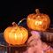 Halloween Deko Glas Kürbis Laterne, Herbst Dekoration Kürbis Beleuchtet Halloween Deko Kürbis Lampe Für Erntedankfest Halloween Kostüm Requisiten Tischdeko Innen Party Deko