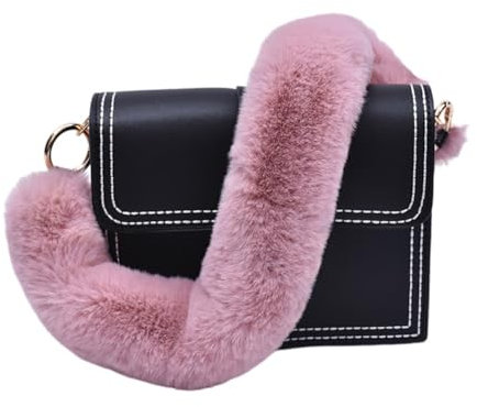 Asudaro 40 cm/60 cm/120 cm Plüsch-Taschengurt, Damen-Plüsch-Taschengurt, Ersatz-Handtaschengurt, Geldbörsengurt, für Handtaschen/Umhängetaschen/Umhängetaschen