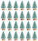 MELLIEX 24 Stück Miniatur Weihnachtsbaum Künstlicher Mini Modell Tannenbaum mit Holzsockel für Miniatur-Szenen DIY Handwerk Mikro Landschaft Party Dekoration