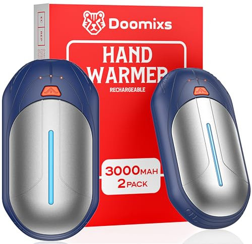 Chaufferette Main Rechargeable Chauffe Mains - Mini Hand Warmer Petit Chauffage à Pile USB Poche Reutilisable Portable Warmers Chaufferettes pour Camping Golf Sport Bureau Chasse Ski Cadeau (2 Pack)