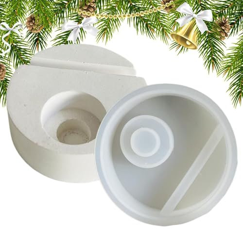 Weihnachtsbaum-Silikonform mit Basis, Epoxidharz-Gussformen, Weihnachtsbaum-Kerzenhalter, Silikonform für Urlaub, Heimdekoration