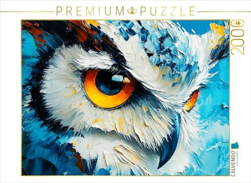 CALVENDO Puzzle Wachsame Eule in der Nacht | 2000 Teile Lege-Größe 90 x 67 cm Foto-Puzzle für glückliche Stunden
