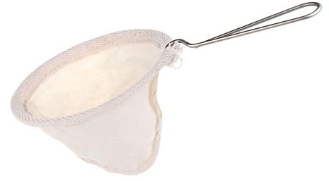 Amosfun colador de tela filtro de café con mango de acero infusor de café colador de malla fina filtro de cono de goteo reutilizable filtro de malla coffee filter Infusor de té