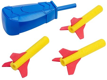 SIMBA 107206202 Mini Pump Rockets 9 cm, Hand Pump Length: 13 cm, Fly up to 10 m, Soft Material, from 3 Years