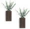 Mkono 2-Pack Holz Wand Pflanzgefäß Vase mit künstlichem Eukalyptus Bauernhaus Wand hängende Dekor für Indoor gefälschte Pflanzen Grün, Wohnzimmer Schlafzimmer Küche Home Office Dekoration