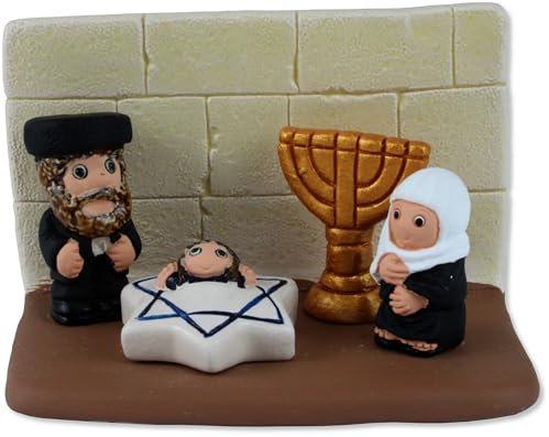Proposte Religiose Krippe aus der Welt aus Keramik zum Sammeln, handbemalt (Hebräisch)