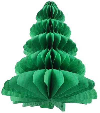 jojofuny Árbol de Navidad de Papel de Panal árbol de Panal Alegre Colgante decoración habitación Central árbol de Navidad para Colgar en la Pared arbol de Carton Green
