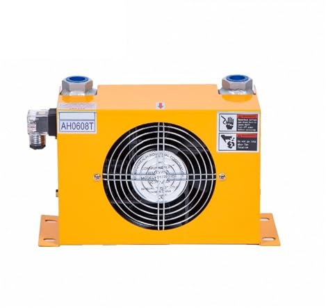 12V 24V AH0608T-60L Mini Aluminium Wärmetauscher Lüfter Hydrauliköl Kühler Platte Legierung Heizkörper Effiziente Stoßdämpfung(DC12)