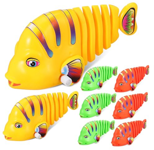 Gatuida 8 Pièces Jouets De Poisson Nageur Robot Poisson De Mer Dessin Animé Animaux Jouets pour Piscine