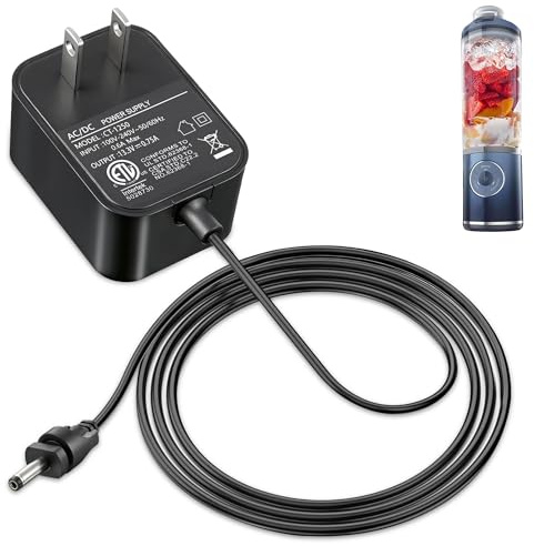 HappyAlley Charger Compatible with Ninja Blast Max BC251 Blender | Replacement Charger Compatible Ninja Blast Max BC251 Portable Blender, 13.3V 0.75A, ETL Certified, 5.9FT, Home Kitchen