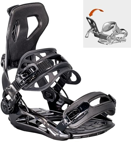 Airtracks Snowboardbindung Master Pro ME FASTEC™ System - Snowboard Bindung - Schwarz - Größen M L XL