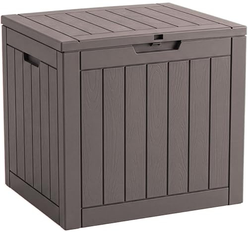 KARAT Scatola portaoggetti marrone, resistente alle intemperie, per terrazza e balcone, 118 l, da giardino, 56 x 43 x 53 cm (118 L)