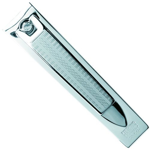 Pfeilring Nailcare guillochiert, vernickelt, groß Nagelknipser 1 Stk