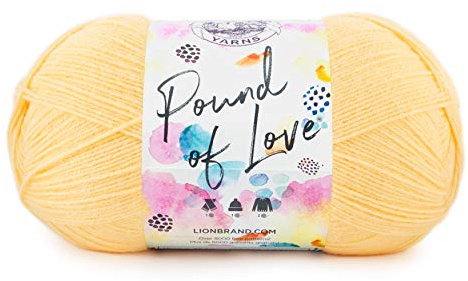 Lion Brand Acrylic Pound of Love Baby Yarn-Honey Bee