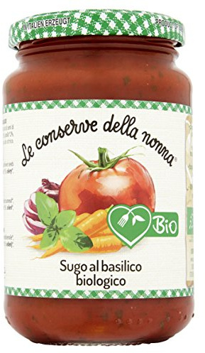 Le Conserve Della Nonna Gluten Free Tomato and Basil Sauce (Pack of 6) (Organic)