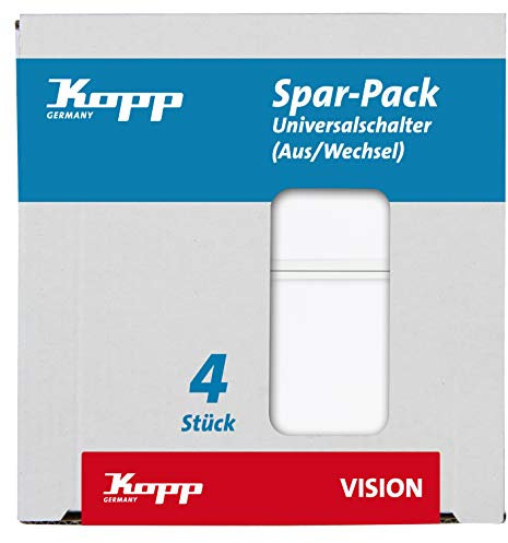 Kopp Spar-Pack: 4 Universalschalter (Aus und Wechsel),647602058