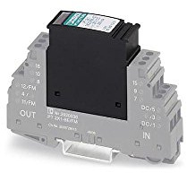 PHOENIX CONTACT PT 2X1-24DC/FM-ST Überspannungsschutzstecker mit Integrierter Statusanzeige am Modul und Fernmeldekontakt für zwei Signaladern mit Gemeinsamem Bezugspotenzial, 24 V DC, 10 Stück