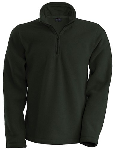 Kariban Mens Enzo 1/4 Zip Fleece Top (L) (Dark Grey)