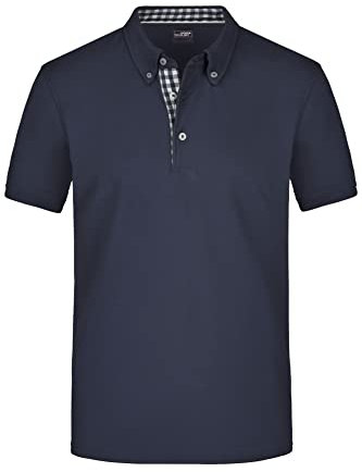 James & Nicholson Klassisches Herren Polohemd - Polohemd mit Button-Down-Kragen