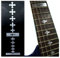 Inlay Sticker Griffbrett Position Marker für Gitarren & Bass - Cross - Metallisch