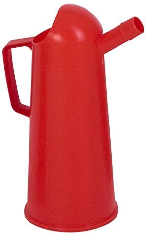 hünersdorff Ölmaßgefäß 932700 2,0l, mit eingeprägter Skala, rot, PP, made in Germany