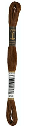 Anchor Six Strand Embroidery Floss 8.75 Yards-Brass Dark 12 per Box
