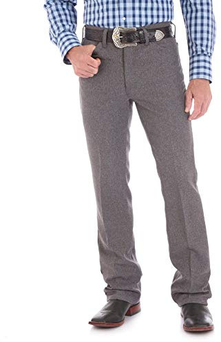 Wrangler Men's Wrancher Dress Jean, Heather Grey, 32W / 32L