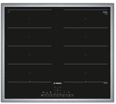 Bosch PXX645FC1E Serie 6 Piano cottura a induzione (autosufficiente), 60 cm di larghezza, FlexInduction, sensore di frittura PerfectFry, cottura più veloce, funzionamento DirectSelect intuitivo,