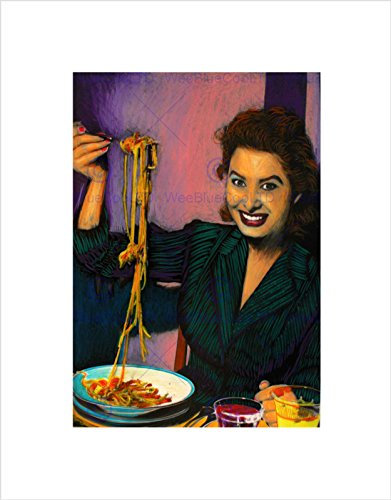 The Art Stop SOPHIA LOREN MOVIE ACTRESS EATING SPAGHETTI PASTA SMILE FRAMED PRINT B12X12254