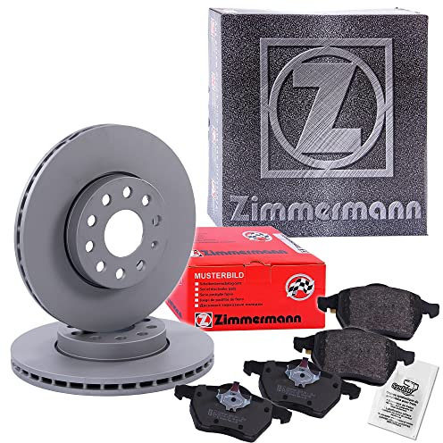 ZIMMERMANN Bremsenset Hinterachse inkl. Bremsscheiben Ø 300 mm Belüftet + Bremsbeläge hinten Kompatibel mit BMW 1er (E81)(E87), 3 (E90), 3 Cabriolet (E93), 3 Coupe (E92), 3 Touring (E91), X1 (E84)