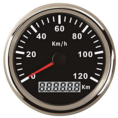 ELING Wasserdichte KM GPS Tacho Kilometerzähler 120KM/H Für Auto Motorrad Traktor Lkw Mit Hintergrundbeleuchtung 85mm 12V/24V